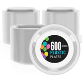 9 In. | Clear Plastic Plates | 600 Count